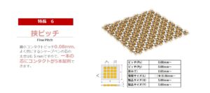 UHSS, 高周波特性、シートコンタクト、200GHz,　繰り返しタッチダウン、狭ピッチ、曲げ特性、狭ピッチ