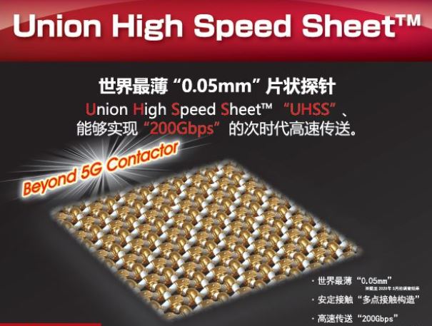 Union High Speed Sheet “UHSS”<br />
世界最薄“0.05mm”片状探针<br />